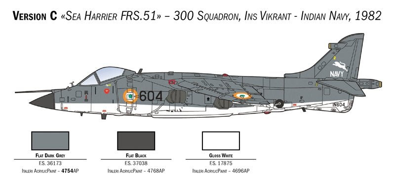 Italeri 1236 FRS.1 Sea Harrier 1/72 – immagine 6
