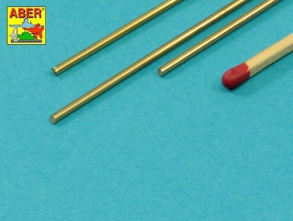 Aber BR15 Brass round rods Ø 1.5mm length 245mm x 3 pcs. – image 2