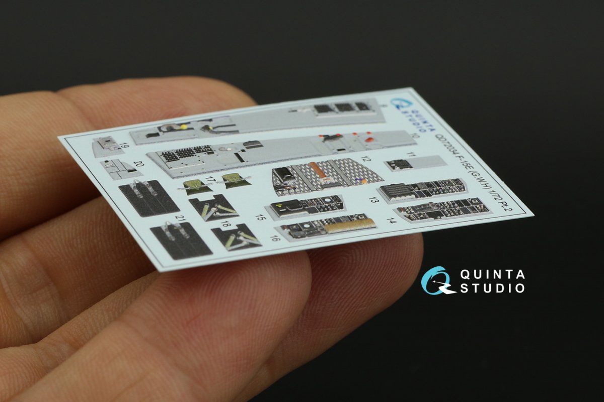 Quinta Studio QD72034 F-15E 3D-Printed &amp;amp; coloured Interior on decal paper (GWH) 1/72 – imagen 12