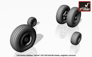 Armory Models AW48405 Hawker-Siddeley Harrier GR.7/GR.9/AV-8B wheels w/ weighted tyres 1/48 – imagen 5