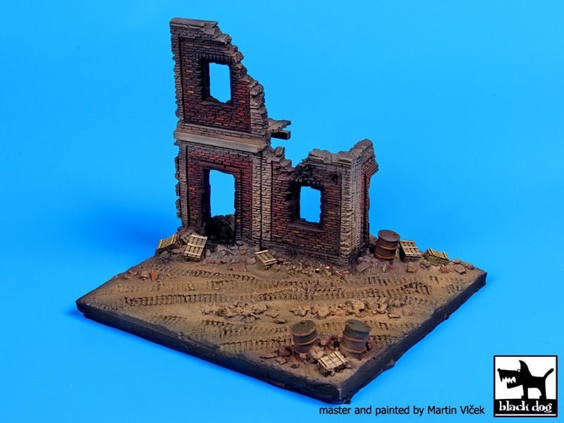Black Dog D72009 House ruin Europe base 1/72 – immagine 4