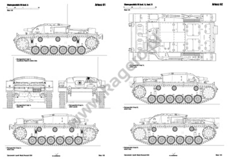 Kagero 7097 Sturmgeschütz III A, B, F, F L43, F/8, G EN/PL – immagine 2