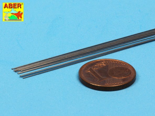 Aber SR03 Steel round rods 0,3mm length 250mm x12 pcs – imagen 3