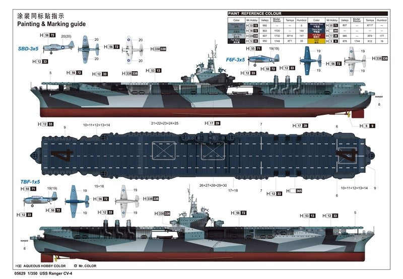 Trumpeter 05629 USS Ranger CV-4 1/350 – immagine 7