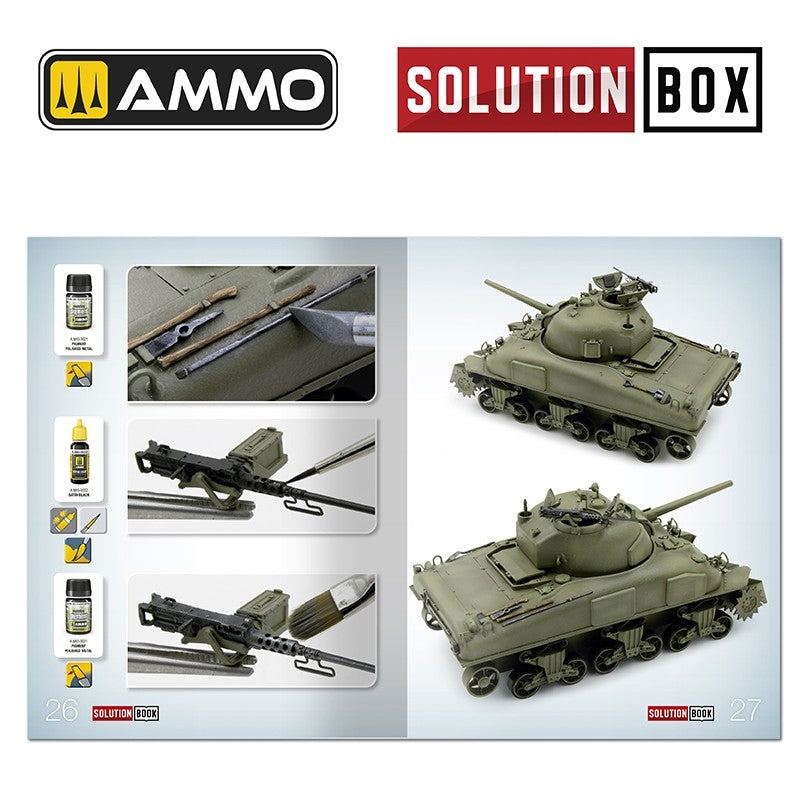 Ammo of Mig 6528 SOLUTION BOOK 22 - How to Paint WWII USA ETO Vehicles (Multilingual Book) – immagine 6