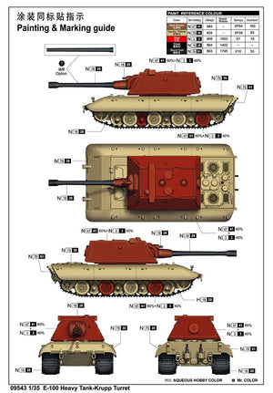 Trumpeter 09543 E-100 Heavy Tank Krupp Turret 1/35 – imagen 2