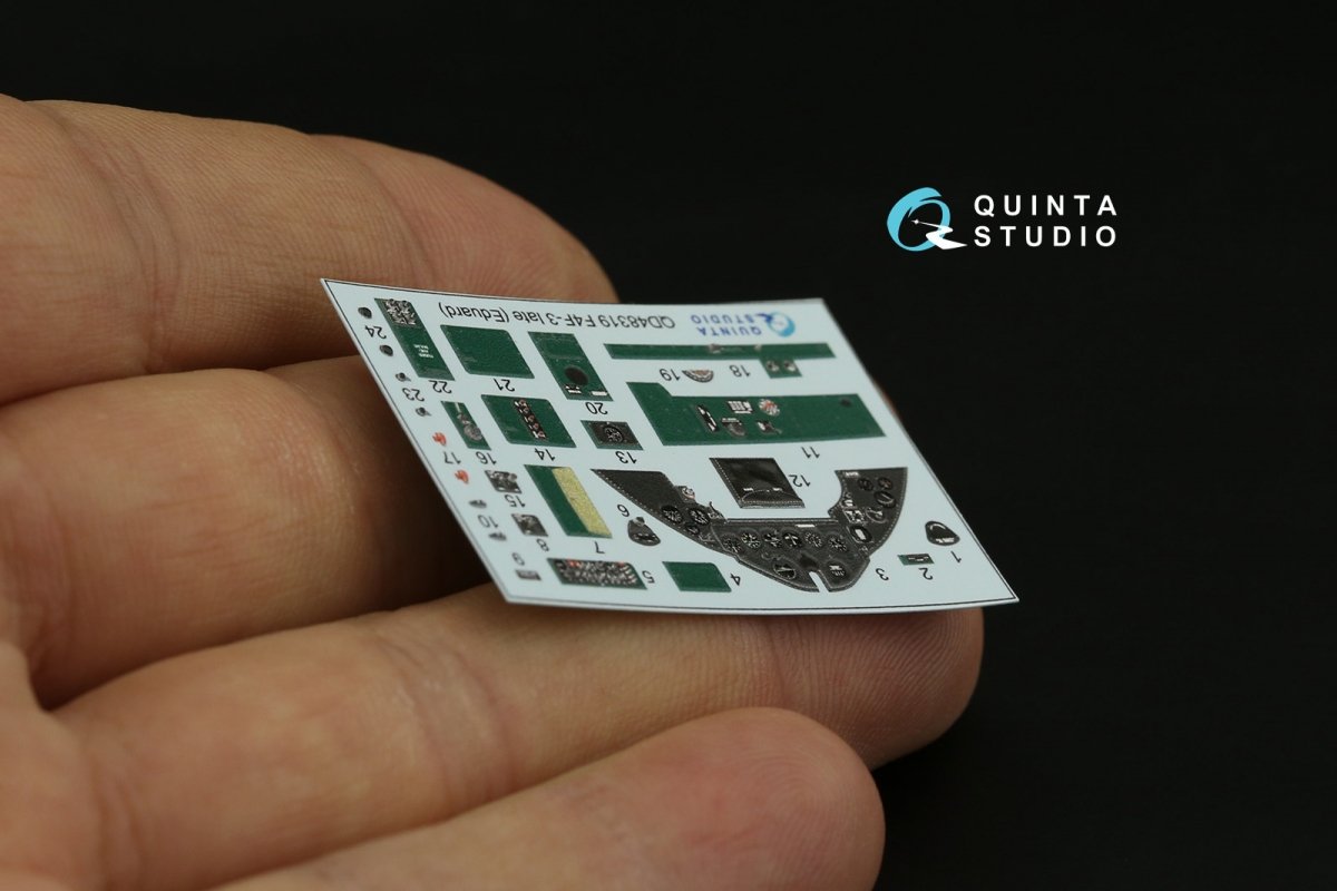 Quinta Studio QD48319 F4F-3 late 3D-Printed &amp;amp; coloured Interior on decal paper (Eduard) 1/48 – immagine 3