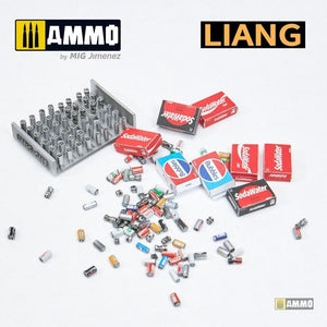 Liang 0411 3D-Print Model Soda Cans + Cardboard Boxes 1960s-1990s 1/35 – immagine 8