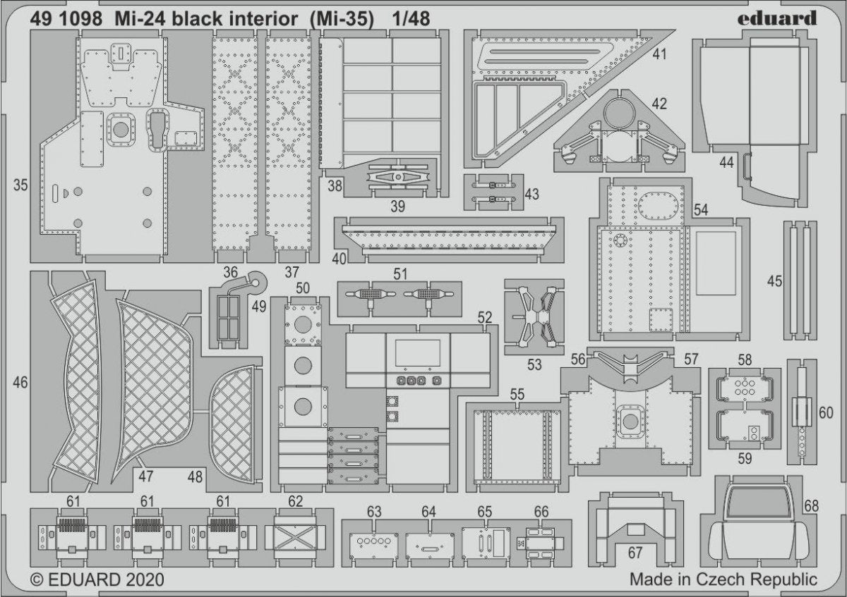 Eduard 491098 Mi-24 interior black (Mi-35) 1/48 ZVEZDA – imagen 2