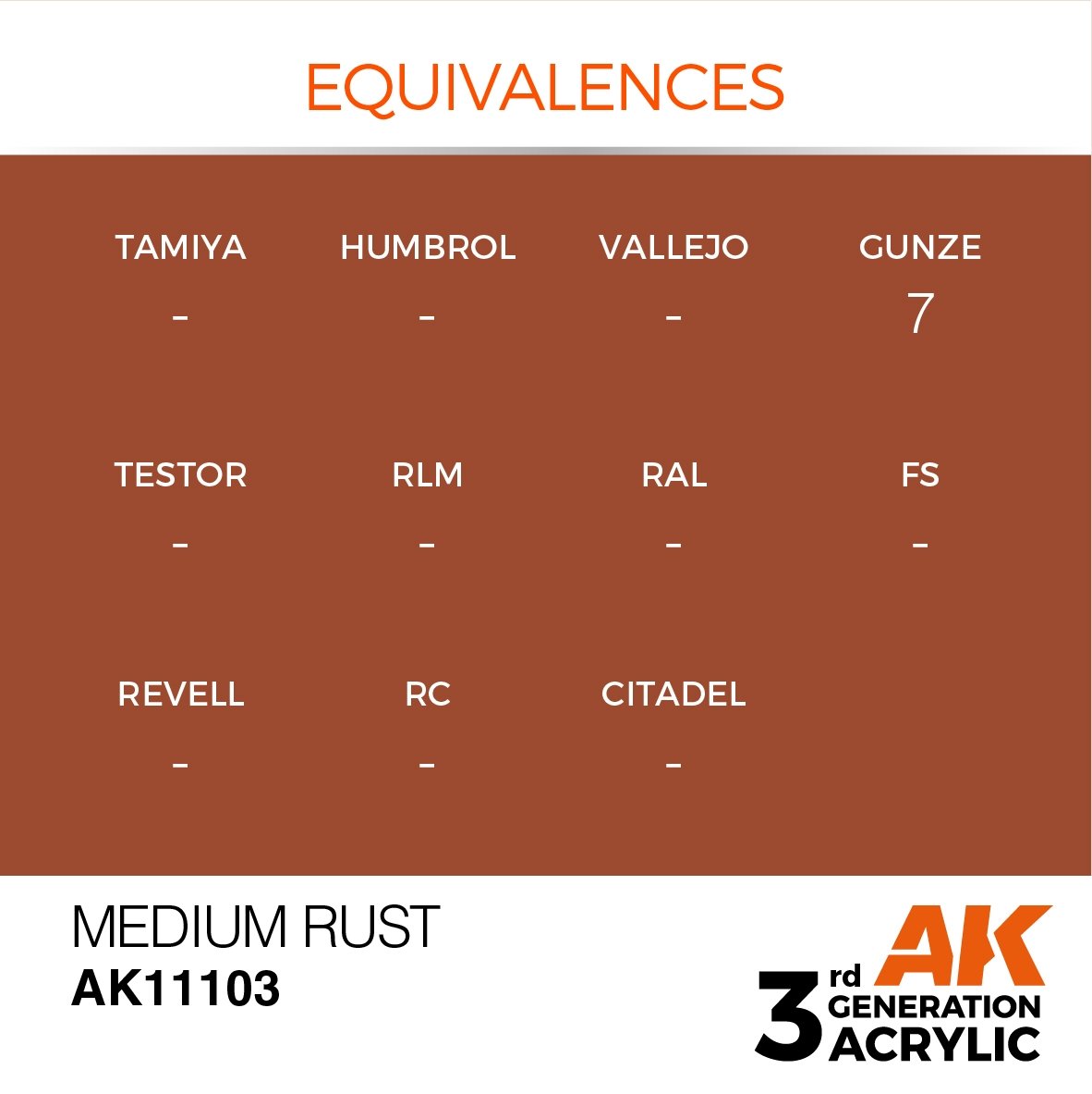 AK Interactive AK11103 ROUILLE MOYENNE – STANDARD 17 ml – image 3