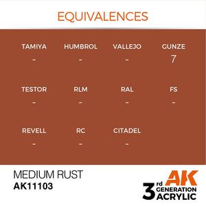 AK Interactive AK11103 ROUILLE MOYENNE – STANDARD 17 ml – image 3