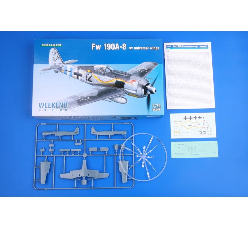 Eduard 7443 Fw 190A-8 w/ universal wings 1/72 – immagine 2