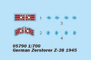 Trumpeter 05790 German Zerstorer Z-28 (1945) 1/700 – imagen 5
