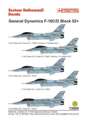 Techmod 72060 - General Dynamics F-16C/D Block 52+ 1/72 – imagen 2