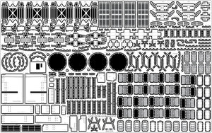 Pontos 23003F1 USS BB-63 Missouri 1945 Detail Up Set (20B Deck Blue stained wooden deck) 1/200 – zdjęcie 15