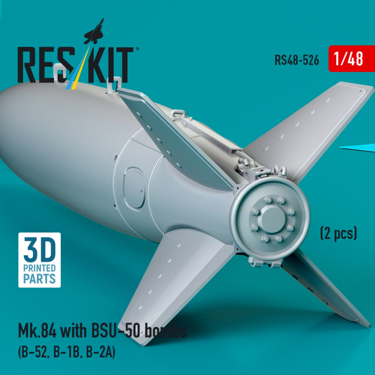 RESKIT RS48-0526 Mk.84 with BSU-50 bombs (2 pcs) (3D printed) 1/48 – zdjęcie 3