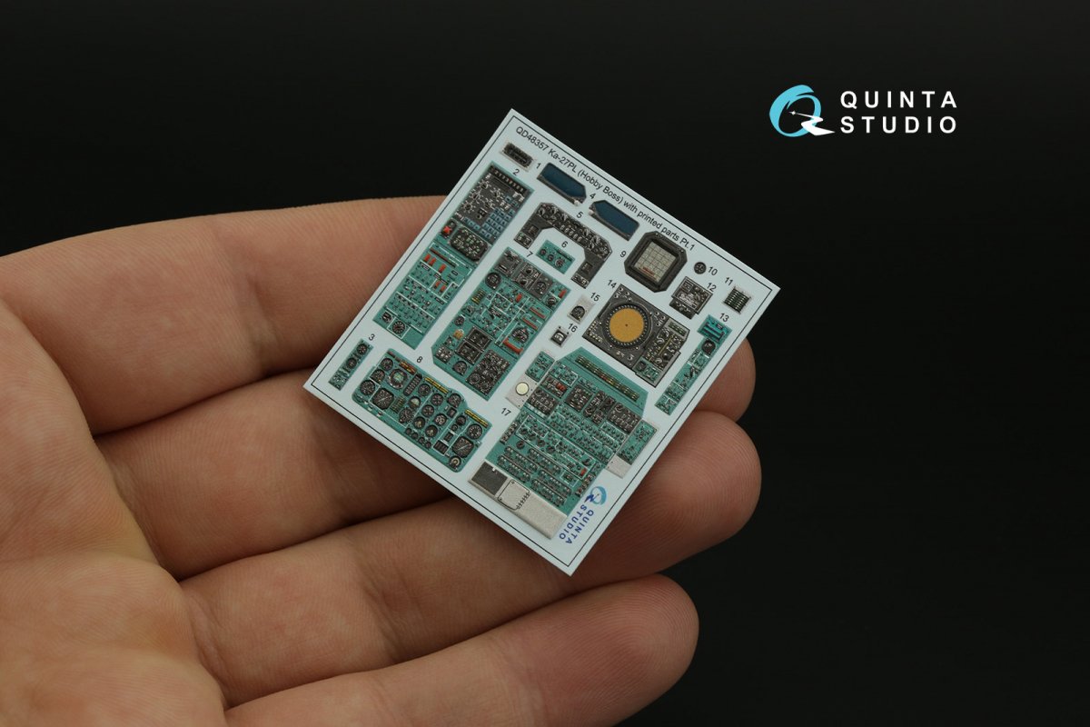 Quinta Studio QD+48357 Ka-27PL Military version 3D-Printed &amp;amp; coloured Interior on decal paper (Hobby Boss) (with 3D-printed resin parts) 1/48 – imagen 8