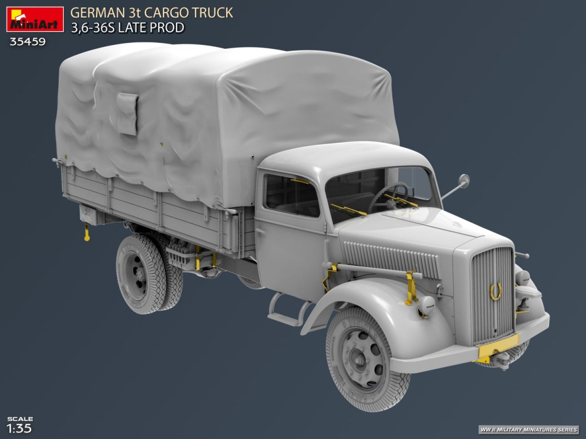 MiniArt 35459 German 3t Cargo Truck 3.5-36s Late Production 1/35 – immagine 2