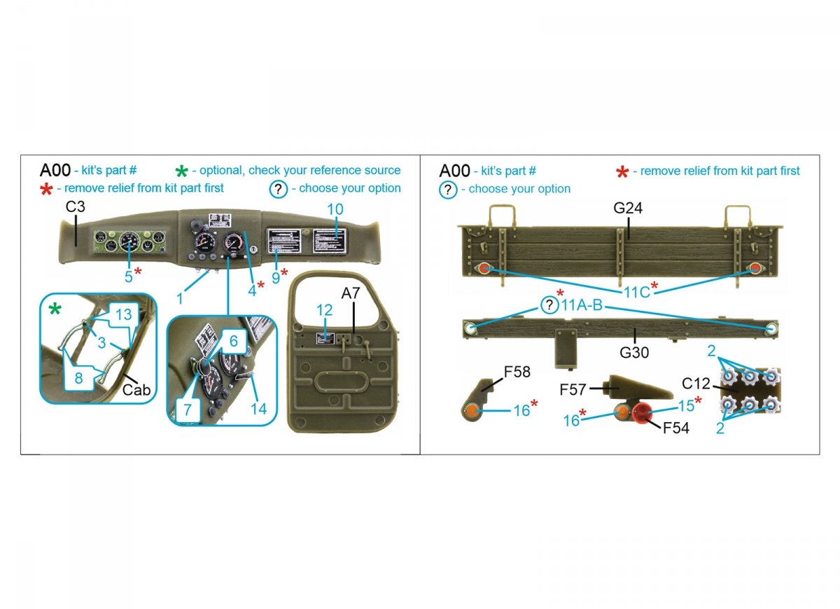 Quinta Studio QD35086 ZiL-157 family 3D-Printed &amp;amp; coloured Interior on decal paper (Trumpeter) 1/35 – immagine 2