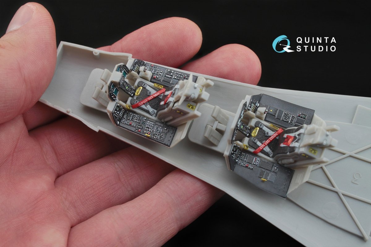 Quinta Studio QD48046 F-16I 3D-Printed &amp;amp; coloured Interior on decal paper (for Hasegawa kit) 1/48 – zdjęcie 5
