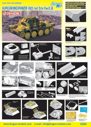 Dragon 6294 Aufklaerungspanzer 38(t) mit 2cm Kw.K. 38 1/35 – imagen 2