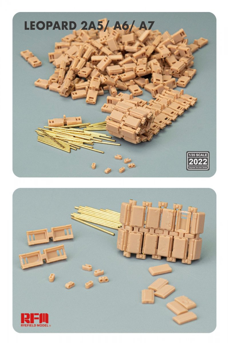 Rye Field Model 2022 LEOPARD 2A5/A6/A7 3D PRINTED WORKABLE TRACK LINKS 1/35 – zdjęcie 2