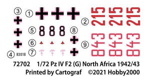 Hobby 2000 72702 Pz.Kpfw.IV Ausf.F2 (G) North Africa 1942 – DRAGON + CARTOGRAF 1/72 – immagine 3