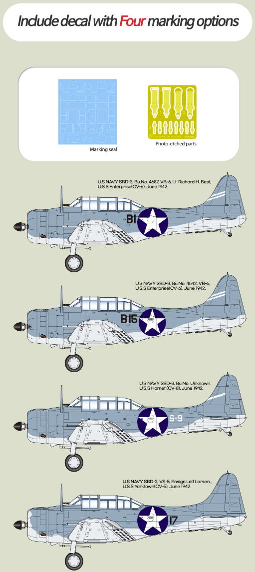 Maquette Academy 12345 USN SBD-3 « Bataille de Midway » au 1/48 – image 7