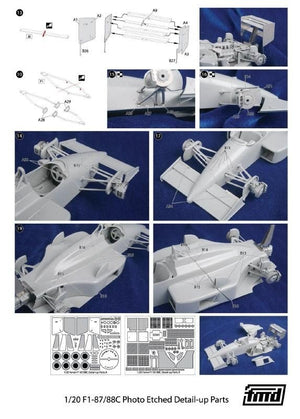 KA Models FE-20012 FERRARI F1-87/88C DETAIL-UP SET Fujimi 1/20 – immagine 4