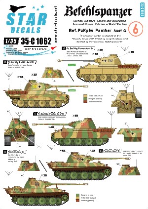 Star Decals 35-C1062 Befehlspanzer #6 1/35