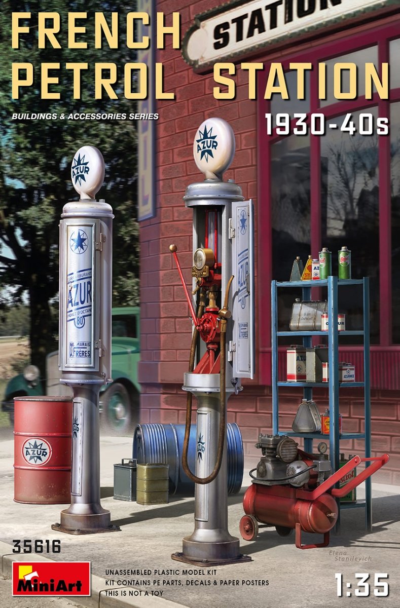 MiniArt 35616 STATION-ESSENCE FRANÇAISE ANNÉES 30-40 1/35 