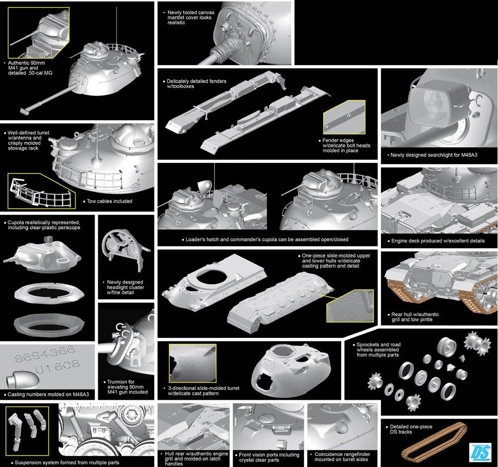Dragon 3546 M48A3 1/35 – imagen 2