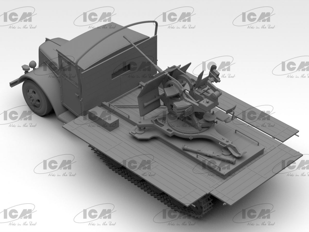 ICM 35455 Sd.Kfz.3b with Flak 38 Truppenluftschutzwagen 1/35 – Bild 16