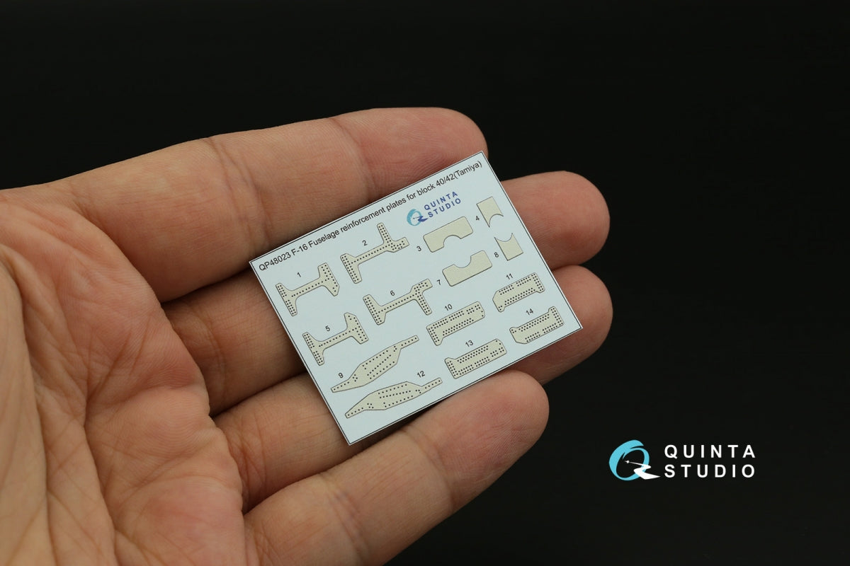 Quinta Studio QP48023 F-16 block 40/42 reinforcement plates (Tamiya) 1/48 – Bild 4