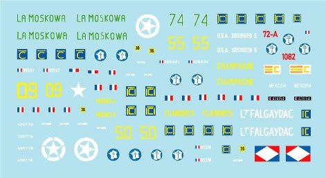 Star Decals 72-A1082 French Sherman Mix. M4A1, M4A3 105mm, M4A3 76mm and M4A3E2 Jumbo 1/72 – imagen 2