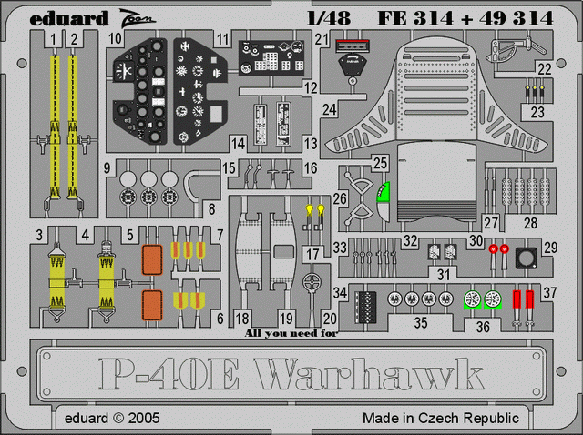 Eduard 49314 P-40E 1/48 Hasegawa