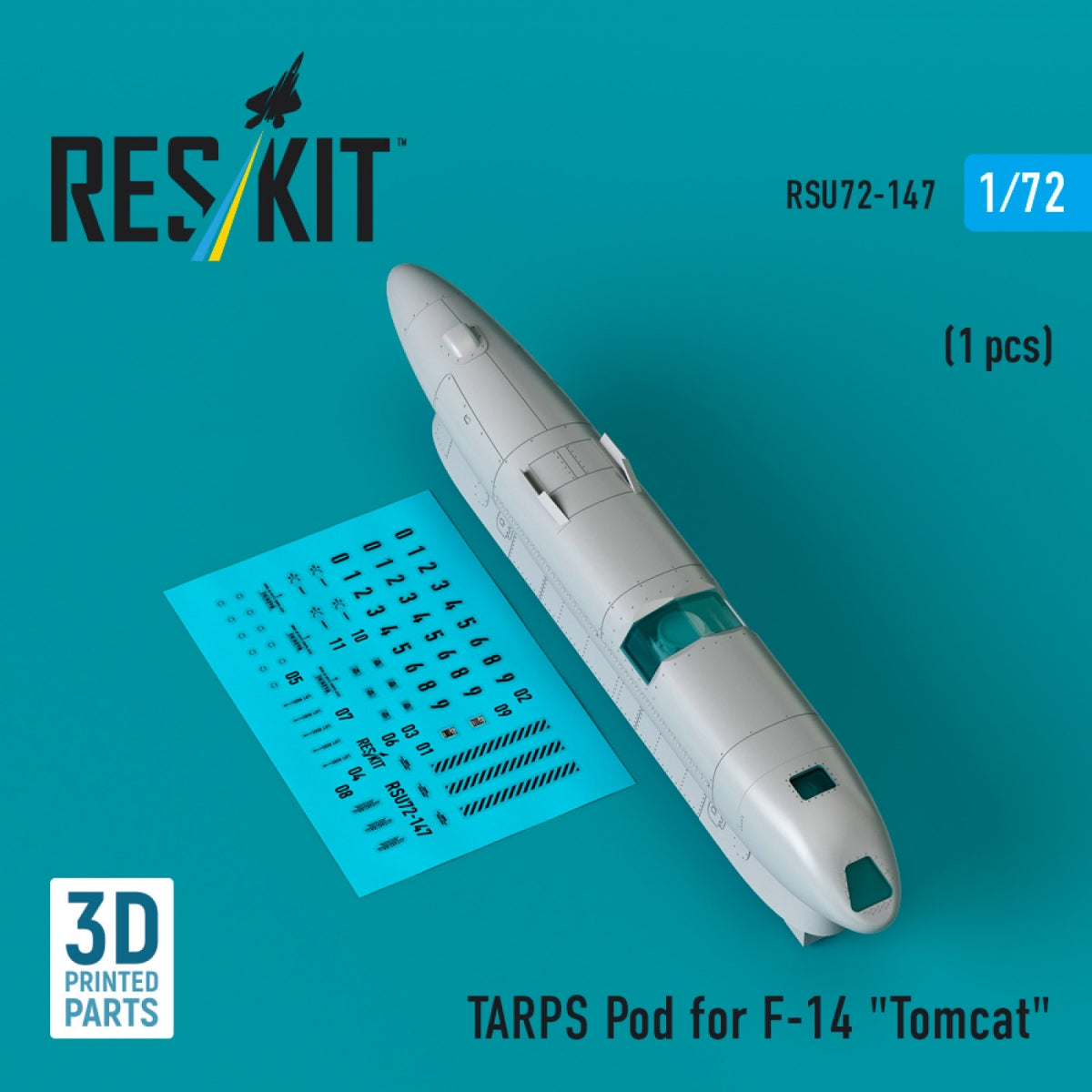 RESKIT RSU72-0147 TARPS pod for F-14 "Tomcat" (1 pcs) (3D Printed) 1/72