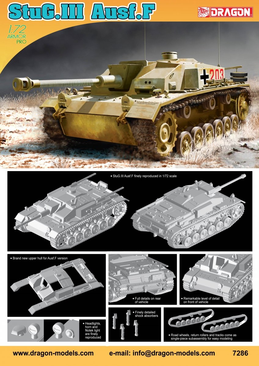 Dragon 7286 StuG.III Ausf.F 1/72 – image 2