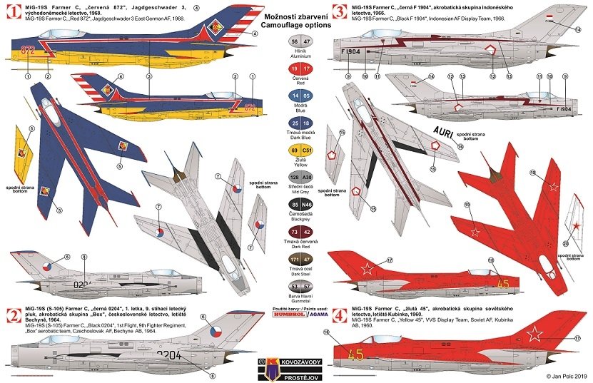 Kovozavody Prostejov KPM0159 MiG-19S Farmer-C “Aerobatics” 1/72 – Bild 2