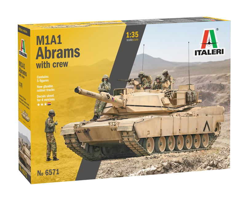 Italeri 6571 M1A1 Abrams with crew 1/35