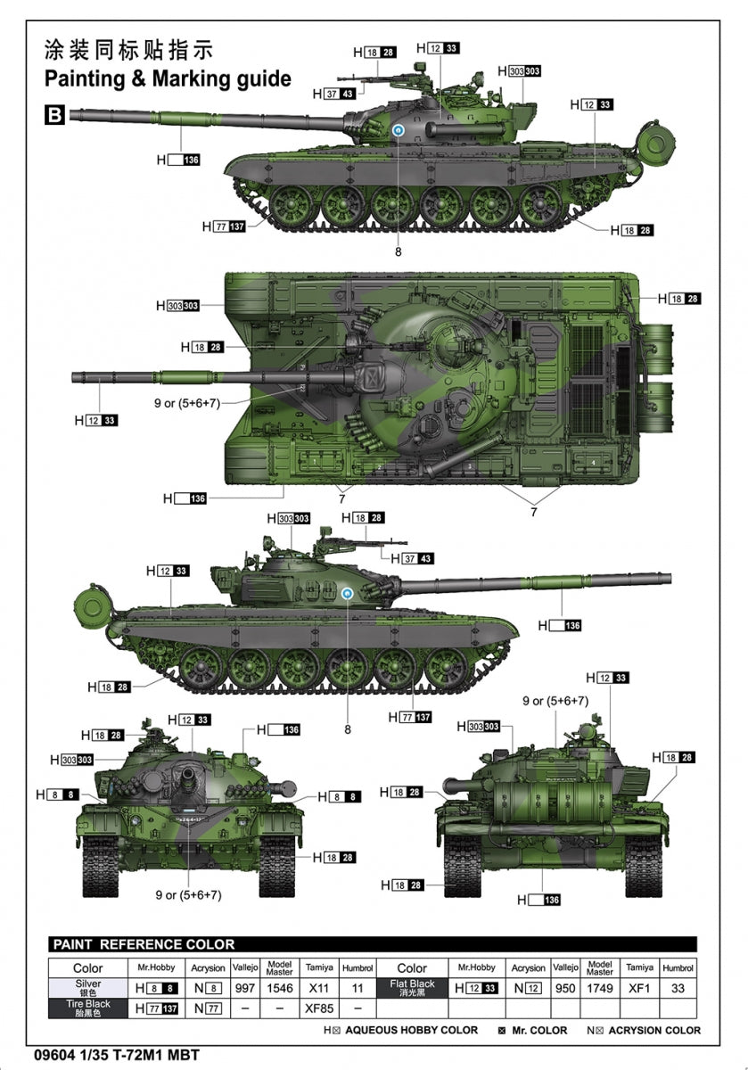 Trumpeter 09604 T-72M1 MBT 1/35 – zdjęcie 4