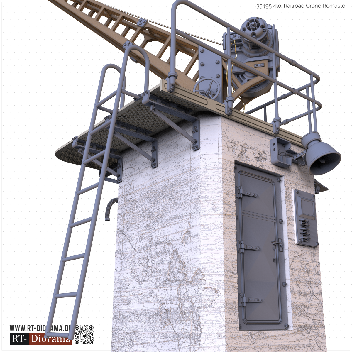 RT-Diorama 35495 4to. Railroad Crane Industrial Series - 3D Printed Model 1/35