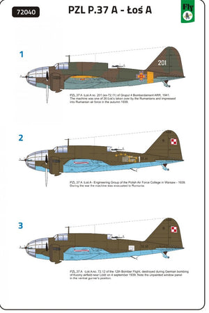 Fly 72040 PZL.37 A Łoś A 1/72 – imagen 9