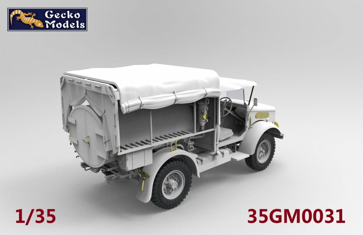 Gecko Models 35GM0031 Bedford MWC 15-cwt 4x2 200 Gallon Water Bowser Truck (Open Cab Aeroscreen) 1/35 – imagen 3