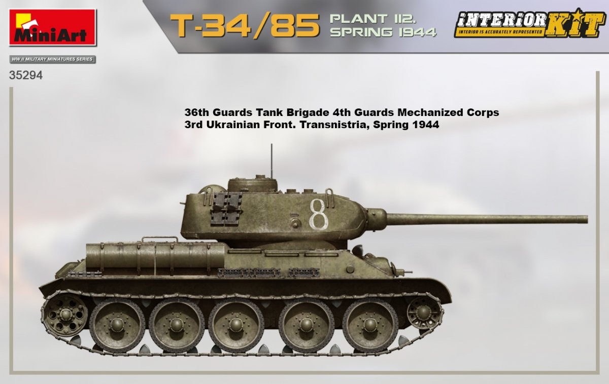 MiniArt 35294 T-34/85 PLANT 112. SPRING 1944. INTERIOR KIT 1/35 – imagen 4