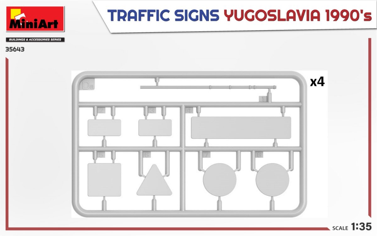 MiniArt 35643 TRAFFIC SIGNS. YUGOSLAVIA 1990’s 1/35 – zdjęcie 5