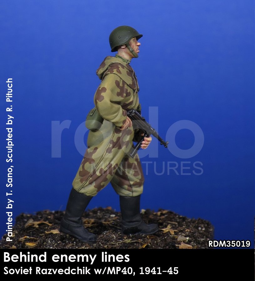 RADO Miniatures RDM35019 Soviet Razvedchik w/MP40, (1941-45) 1/35 – Bild 3