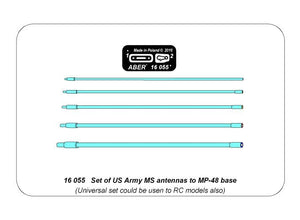 Aber 16055 Set of US Army MS antennas to MP-48 base 1/16 – imagen 7