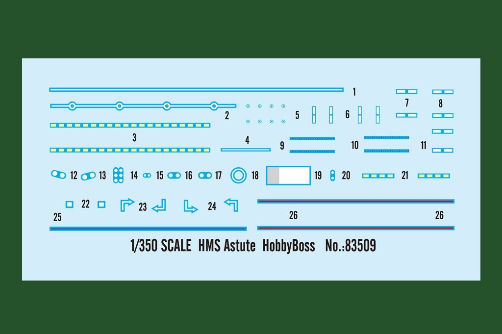Hobby Boss 83509 HMS Astute class submarine 1/350 – imagen 3
