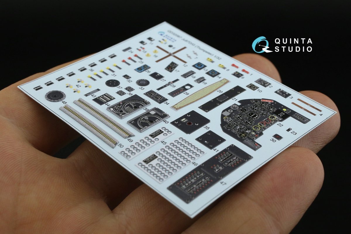 Quinta Studio QD32087 Ju87 D/G 3D-Printed &amp;amp; coloured Interior on decal paper (Trumpeter) 1/32 – imagen 12